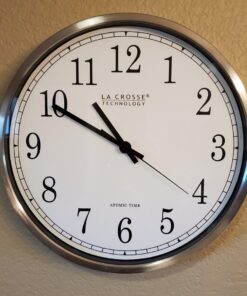 La Crosse Technology 12 Inch Atomic Analog Wall Clock, Aluminum (WT-3126B) 15 61 gEm7sJmL