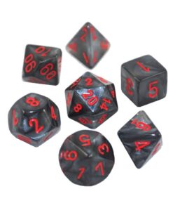 Chessex CHX27478 Dice-Velvet Set, Black/Red, Large (18mm - 25mm) 5 61 hm1wkJ7L