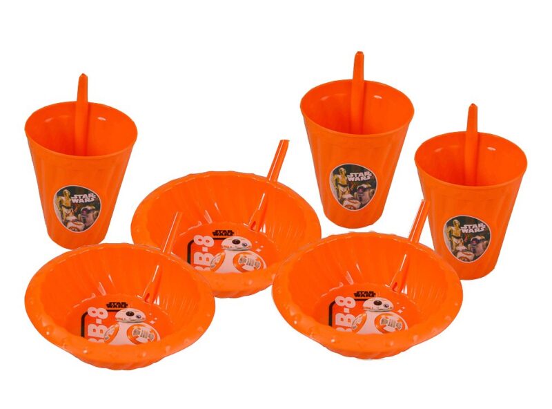 Star Wars Droids Kids Sipper Bowl & Tumbler Cup 6-Piece Set, BB-8, R2D2, C3PO