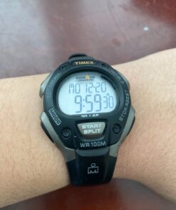 Timex Ironman Classic 30 Full-Size 38mm Watch Black/Gray/Orange Accent 37 61 k rRAOL