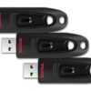SanDisk 32GB 3-Pack Ultra USB 3.0 Flash Drive 32GB (Pack of 3) - SDCZ48-032G-GAM46T, Black 32GB (3-Pack) 28 61 kcp7fL9S