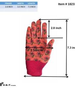 G & F Products 1823-3 JustForKids Soft Jersey Kids Garden Gloves, Kids Work Gloves, 3 Pairs Green/Red/Blue per Pack 17 61 m6KuI3L 1