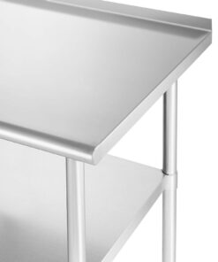 GRIDMANN Stainless Steel Kitchen Prep Table 48 x 24 Inches with Backsplash & Under Shelf, NSF Commercial Work Table for Restaurant and Home 48 in Long x 24 in Deep 29 61 mh6ZtM4L 3