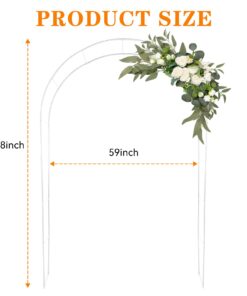 Adorox 7.8ft Backdrop Stand - Balloon Arch Kit, Stable Balloon Arch Frame, Metal Wedding Arch for Wedding Birthday Party Baby Shower Decoration(White) 1 White 1pc 28 61 n3yXSuKL