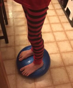 AppleRound Air Stability Wobble Cushion with Hand Pump, 13.5in/34cm Diameter, Balance Disc for Adult, Sensory Wiggle Seat for Kid Blue 43 61 nJ7JDVL 1