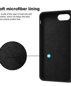 Anuck iPhone SE Case 2022/2020, iPhone 8 Case, iPhone 7 Case, Non-Slip Liquid Silicone Gel Rubber Bumper Phone Case Soft Microfiber Lining Hard Shockproof Protective Cases Cover 4.7", Black 22 61 niTzHDAL