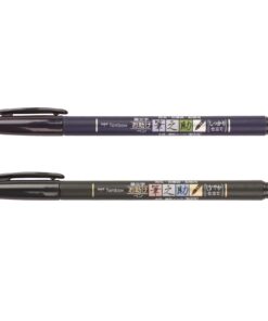 Tombow 62038 Fudenosuke Brush Pen, 2-Pack. Soft and Hard Tip Fudenosuke Brush Pens for Calligraphy and Art Drawings 2 Count (Pack of 1) Black 23 61 ouszJNRL