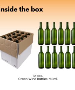 Alternative view of Green Wine Bottles, 750 ml Capacity (Pack of 12)