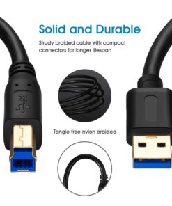 Jelly Tang USB 3.0 Cable A Male to B Male 25Ft,Superspeed USB 3.0 A-B/A Male to B Male Cable - for Scanner, Printers, Desktop External Hard Drivers and More(25Ft/8M) 25Ft/8M 10 61 rzwsXOPL 7