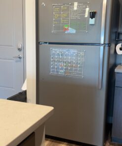 Magnetic Acrylic Calendar for Fridge,2 Pack 12"x16" Clear Fridge Calendar Dry Erase Magnetic Planning Boards Set Includes 6 Colorful Highlight Markers,Magnetic Pen Holder and Erase Towel Monthly Planner+Weekly Planner 36 61 uKn5PphL
