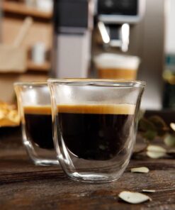 De'Longhi DeLonghi Double Walled Thermo Espresso Glasses, Set of 2, Regular, Clear, 90 milliliters Espresso Glasses (set of 2) 21 61 w7lqNNL