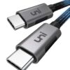 uni 100W USB C to USB C Cable 10ft, USBC to USBC Cable PD Fast Charging Cable, USB C Charger Cable (5A 20V) Compatible with iPhone15/Pro/Plus/ProMax, MacBook Air/Pro, iPad Pro, Samsung Galaxy S23 Grey 1 28 61 wVgQ5s3L