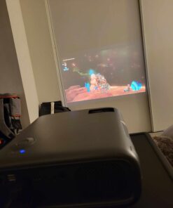 NexiGo PJ40 Projector with WiFi and Bluetooth, Native 1080P, 4K Supported, Projector for Outdoor Movies, 300 Inch, Zoomable, 20W Speakers, Home Theater, Compatible w/TV Stick, iOS, Android (Black) Regular OS 88 61 ygb4pAL 1