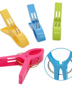 ESFUN 16 Pack Beach Towel Clips Holder for Pool Chairs on Cruise-Jumbo Size,Plastic Clothes Pegs Hanging Clip Clamps to Keep Your Towel from Blowing Away,Fashion Bright Color 16pcs 27 61 zdJz7nuL