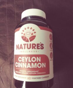Natures Wellness Organic Ceylon Cinnamon - 1200 mg | Powerful Antioxidant | Maintains Joint Health and Mobility | Non-GMO | 60 Veg Capsules 29 61 zkYDQ3oL