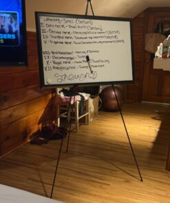 Amazon Basics Easel Stand, Instant Floor Poster, Lightweight, Collapsible and Portable with Tripod Base, Black Steel(supports 5 pounds) 24 610 0MMm2BL