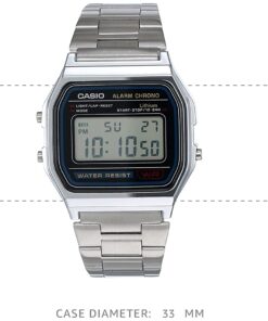 Casio Men's A158WA-1DF Stainless Steel Digital Watch 22 610 WCvc0RL