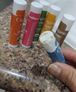 Cliganic USDA Organic Lip Balm Set - 6 Flavors - 100% Natural Moisturizer for Cracked & Dry Lips Variety 6 Count (Pack of 1) 42 6100AtnRDaL