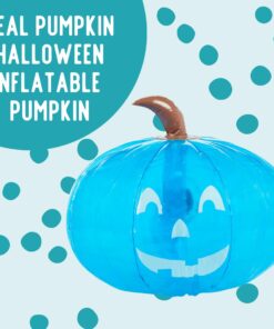 Teal Pumpkin 15" Inflatable for Halloween Decorations - Blow Up Indoor/Outdoor Jack O Lantern Decor - Official Teal Pumpkin Project Gear - Decorations for Fall 10 6100MlhCdvL