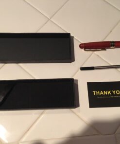 IDEAPOOL Genuine Rosewood Ballpoint Pen Writing Set - Extra 2 Black Ink Refills - Fancy Nice Gift Wooden Pen Set for Signature Executive Business Journaling 60 6100iTXFlL