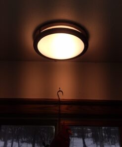 LB72120 LED Flush Mount Ceiling Light, 12 inch, 15W (150W Equivalent) Dimmable 1200lm, 3000K Warm White, Oil Rubbed Bronze Round Lighting Fixture for Kitchen, Hallway, Bathroom, Stairwell 38 61019oKtgaL