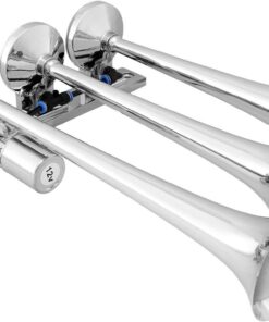 Vixen Horns Train Horn Kit for Trucks/Car/Semi. Complete Onboard System- 150psi Air Compressor, 1.5 Gallon Tank, 3 Trumpets. Super Loud dB. Fits Vehicles like Pickup/Jeep/RV/SUV 12v VXO8530/3118 13 6101yqIi7wL