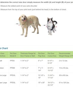 Ideal Pet Products Original Pet Door with Telescoping Frame, Extra-Large, 10.5" x 15" Flap Size 30 61021E0LrtL