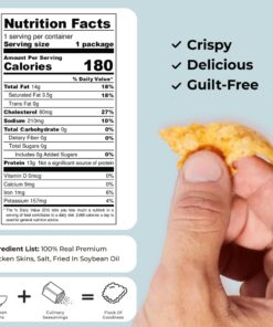 Flock Keto Chicken Skin Chips | Original Flavor | Low Carb, High Protein, Sugar Free, Gluten Free Fried Chicken Skins - Chicken Chips for People | (1oz) 8-Pack Crispy Chicken Flock Chips 25 6103s 8VCfL