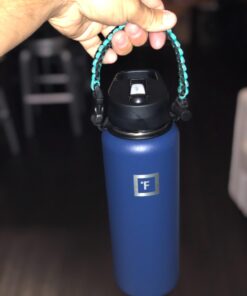 IRON °FLASK Sports Water Bottle - 40oz, 3 Lids (Straw Lid), Leak Proof - Stainless Steel Gym & Sport Bottles for Men, Women & Kids - Double Walled, Insulated Thermos, Metal Canteen Twilight Blue 40 Oz 31 6104puYxwZL