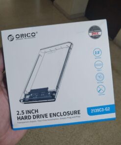 ORICO 2.5'' Hard Drive Enclosure Type-C USB 3.1 Gen2 to SATA 6Gbps Computer External HDD Enclosure for 7 9.5mm HDD SSD Support UASP Compatible WD Seagate Toshiba Samsung Hitachi PS5-2139C3-G2 USB3.1 Gen2 28 6105uDCzYL
