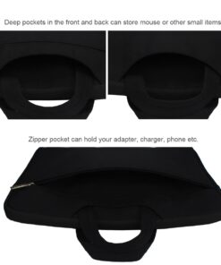 ARVOK 17 17.3 Inch Water-Resistant Canvas Fabric Laptop Sleeve with Handle&Zipper Pocket/Notebook Computer Case/Ultrabook Carrying Bag for HP/Dell/Lenovo/A sus/Acer/Samsung, Black 17 inch 30 6106 OOEyDL 1