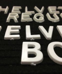 3/4" Helvetica Bold White Tabbee Plastic Letter Set 6 6107kzOpx4L