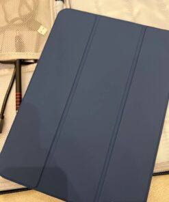 MoKo Case for iPad 10th Generation 10.9 inch 2022, Slim Stand Protective Cover with Hard PC Translucent Back Shell Cover for iPad 10th Gen 2022, Support Touch ID, Auto Wake/Sleep, Navy Blue 46 6107vppigiL