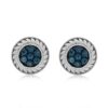 Amazon Collection Sterling Silver Diamond Accent Stud Earrings Blue 10 6107w43TwIL
