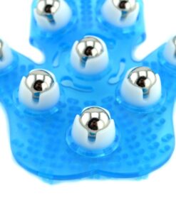 SAMYO Palm Shaped Massage Glove Body Massager with 9 360-degree-roller Metal Roller Ball Beauty Body Care (Blue) Blue 12 6108qxjlVUL