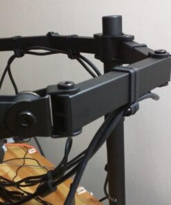 WALI Dual LCD Monitor Fully Adjustable Desk Mount Stand Fits Two Screens up to 27 inch, 22 lbs. Weight Capacity per Arm (M002), Black 48 6108rqFRjTL