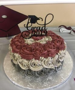 Grad 2023 Cake Topper for Class of 2023 Graduation Party Decorations Acrylic Congrats Grad Supplies (Black) Black 26 6109dBFKMoL