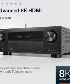 Alternative view of Denon AVR-X2800H 7.2 Ch Receiver (2022 Model) - 8K UHD Home Theater AVR (95W X 7), Wireless Streaming via Built-in HEOS, Bluetooth & Wi-Fi, Dolby Atmos, DTS Neural:X & DTS:X Surround Sound
