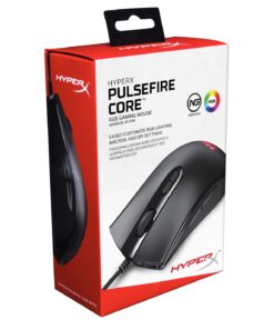 HyperX Pulsefire Core - RGB Gaming Mouse, Software Controlled RGB Light Effects & Macro Customization, Pixart 3327 Sensor up to 6,200DPI, 7 Programmable Buttons, Mouse Weight 87g,Black Black 24 610AZ15CkdL
