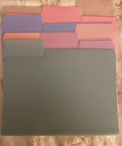 Mr. Pen- Pastel Poly File Folders, 1/3 Cut Tab, 6 Pack, Letter Size, Colored Letter Office Supplies File Folders Pastel Colors 6 per Pack 42 610DpkTs4gL