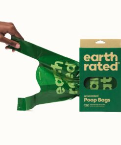 Earth Rated Dog Poop Bags with Handles, New Look, Easy Tie and Guaranteed Leakproof, Unscented, 120 Handle Bags 120-Count 27 610DuQbniGL