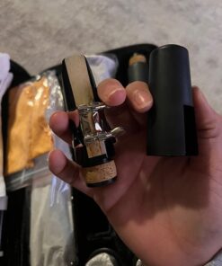 Glory GLY-PBK Professional Ebonite Bb Clarinet with 10 Reeds, Stand, Hard Case, Cleaning Cloth, Cork Grease, Mouthpiece Brush and Pad Brush, Black Black/Silver 30 610Fvsojt3L