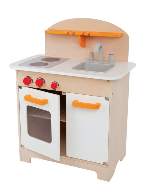 Hape Gourmet Kitchen Kid's Wooden Play Kitchen in Orange