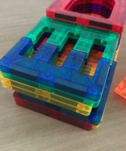 60 PCS Magnetic Building Tiles Kids Toys STEM Magnetic Blocks Sensory Toys Kids Games Magnet Building Toys for Boys and Girls Aged 3+, Kids Brain Development Preschool Kindergarten Toddler Toys 66 610L1NbZ9CL