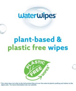 WaterWipes Plastic-Free Original Baby Wipes, 99.9% Water Based Wipes, Unscented & Hypoallergenic for Sensitive Skin, 60 Count (Pack of 12), Packaging May Vary 60 Count (Pack of 12) 19 610LD0mqGEL