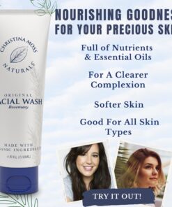 Alternative view of Face Wash, Facial Cleanser, Oil Cleanser - Helps as a Blackhead Remover with Organic Rosemary Oil, Shea Butter and Aloe Vera - Gentle Facewash To Soften, Soothe & Balance Skin, Made in USA, 4oz