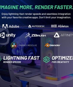 Skytech Gaming Archangel Gaming PC, Ryzen 7 5700X 3.4 GHz, RTX 4060, 1TB NVME, 16GB DDR4 RAM 3200, 600W Gold PSU Wi-Fi, Win 11 Home, RGB-Keyboard and RGB-Mouse Included 5700X | 4060 12 610Lmd 0thL