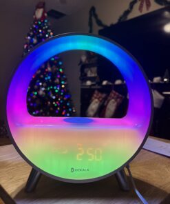 Dekala 【Upgraded】 Arches Gradual Sunrise Alarm Clock with Wireless Charging Bluetooth Speaker White Noise Sleep Sound Machine with Night Light for Adults Touch/App/Button Control Work with Alexa With Wireless Charger & App UPGRADED 33 610LvRFqM0L 1
