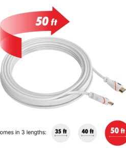HDMI Cable 50 ft - in-Wall High Speed HDMI Cord - CL3 Rated - Supports 4K, 3D, Full HD, 2160p with Ethernet - Audio Return - Latest Version - 50 Feet (15.2 Meters) 4K 50ft 21 610MzTXiJZS