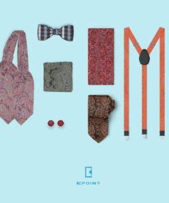 Epoint EGC1B01-03 Multi Mens Paisley Waistcoat Woven Microfiber S-5XL Vest 3X-Large Brown Black-egc1b07a 17 610RikanFxL